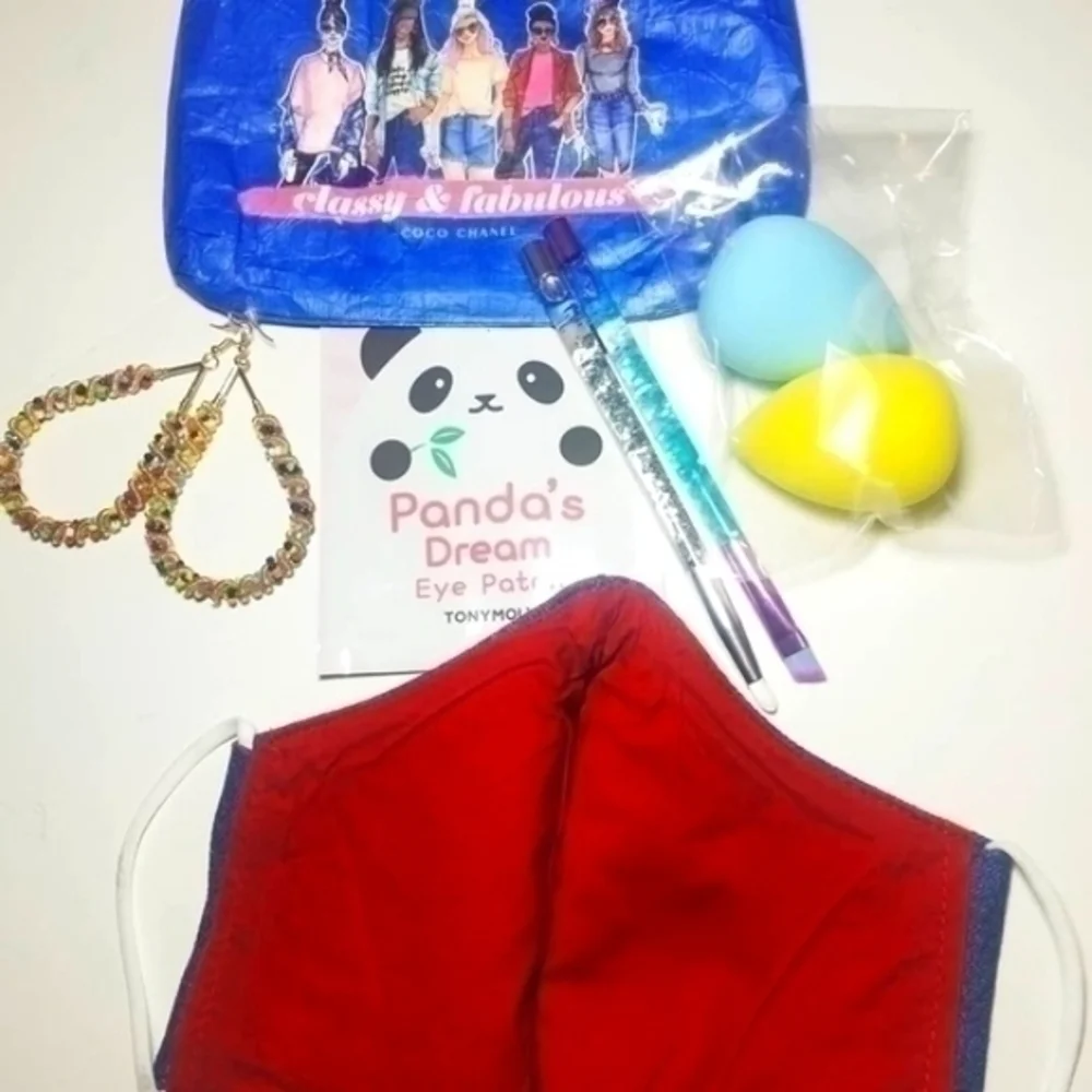 Classy & Fabulous Pouch & Denim Face Mask Bundle